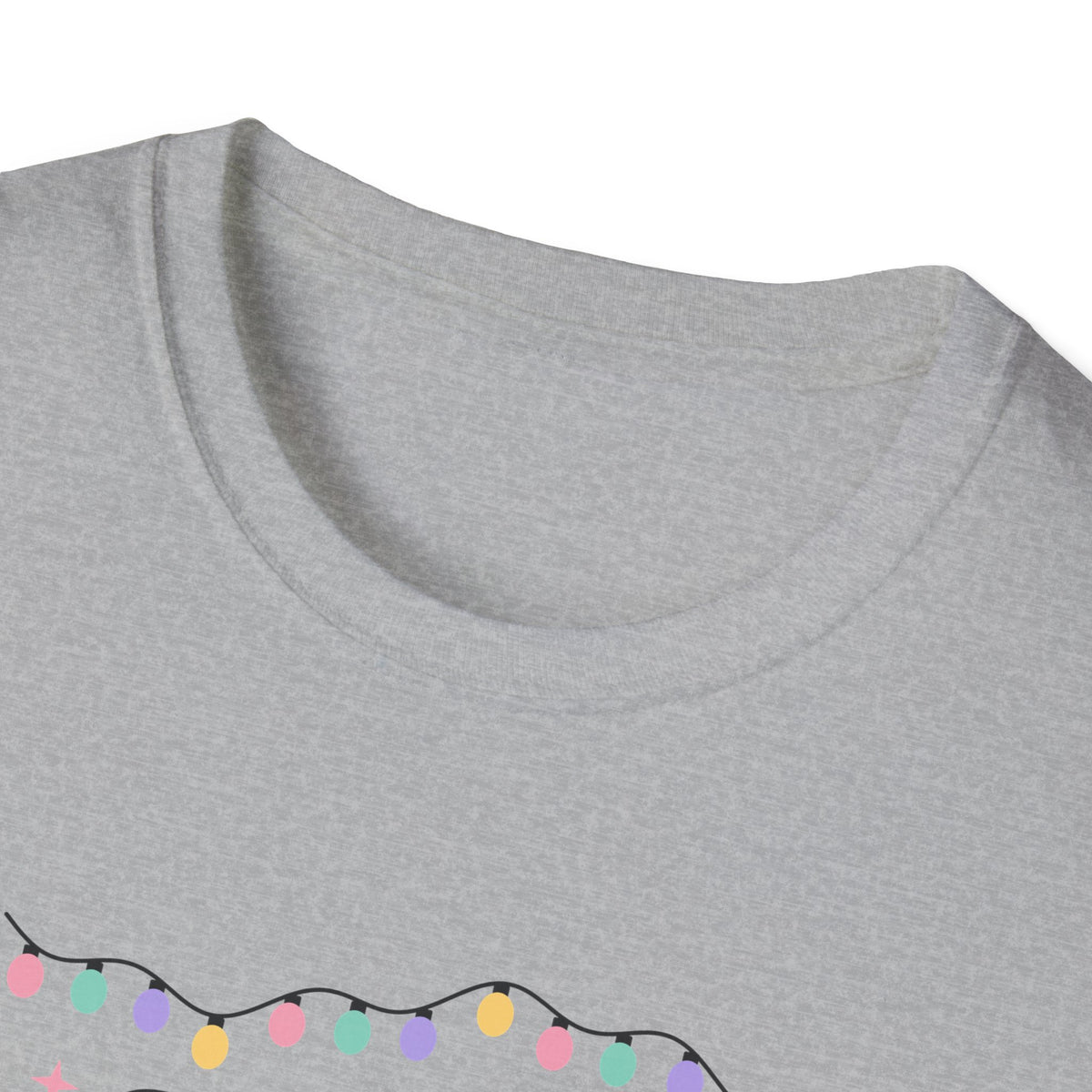 Overstimulated But Festive funny ADHD Christmas t-shirt with fairy lights (view 8)